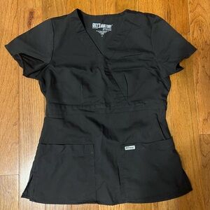 Grey's Anatomy Women's Riley Modern Fit Mock Wrap Top